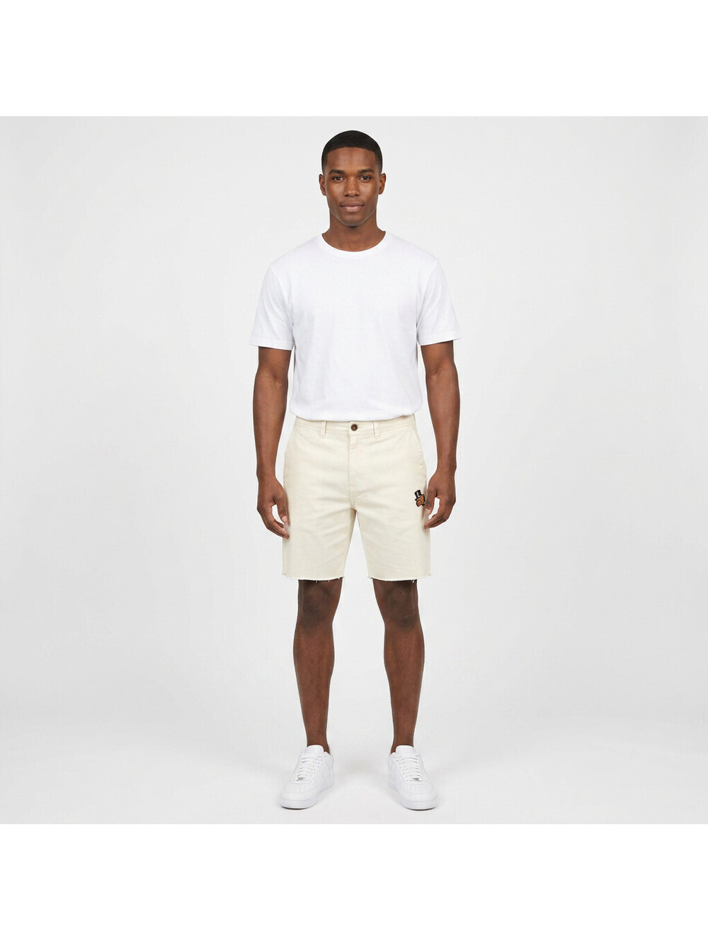 AKOO Shorts Mens 32 White Logo Streetwear Casual Hip Hop